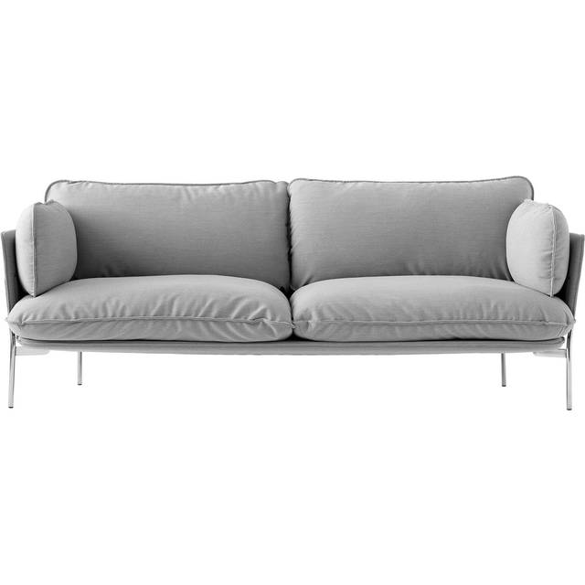 &Tradition - Cloud LN3.2 3-Seater Sofa - hellgrau 133/Steelcut Trio/BxHxT 220x75x84cm/Füße Chrom - light grey 133 (84.0 x 220.0 x 75.0cm)