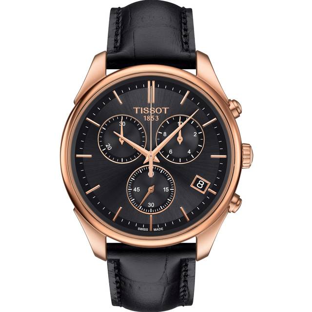 Tissot Watch Vintage Chronograph 18ct Gold - Black