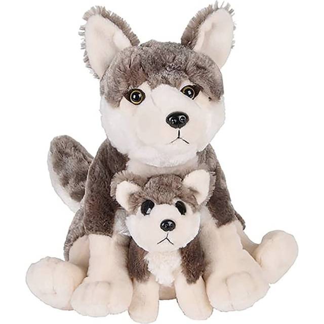 "Rhode Island Novelty 12"""""""" AND 6"""""""" BIRTH OF LIFE WOLF PLUSH"