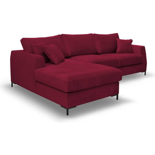 Inwood Upholstered Corner Sofa - Red 100 % polyester (87cm H X 285cm W X 175cm D)
