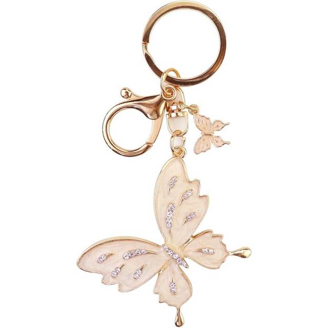 Butterfly Keychain - Cute Key Chain,1 Set Butterfly Gift,Crystal Bling Diamond keychain,Butterfly Accessories for Women Car Keys