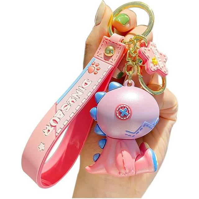 Cute Keychain Christmas Gift - New Year Kawaii Keychains Dinosaur Boy Girl Backpack Bag Charms Women Men Car Key Ring