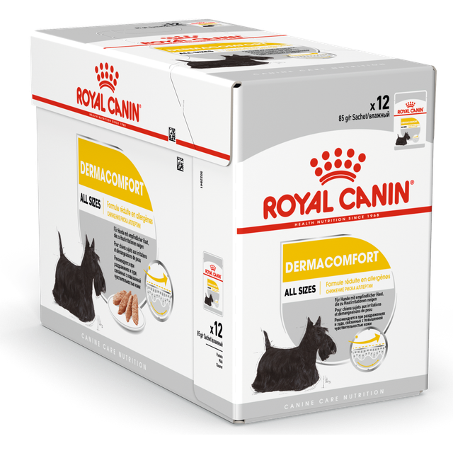 Royal Canin Dermacomfort Wet Pouches Adult Dog Food in Loaf, 85g
