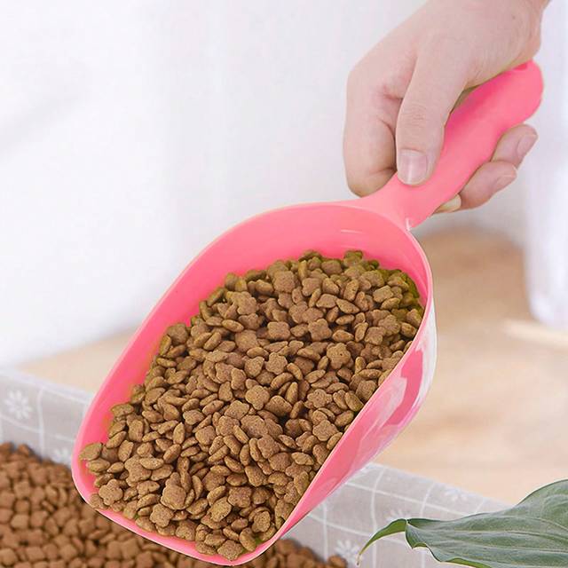 SHEIN 1pc Teddy Dog Food Scoop, Large And Small Sizes, Shovel For Dogs And Cats, Pet Food Spoon