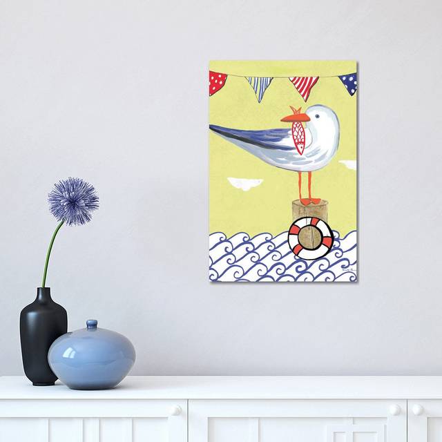 Coastal Bird II by Farida Zaman - Wrapped Canvas Graphic Art (45.72cm H x 30.48cm W x 1.91cm D)