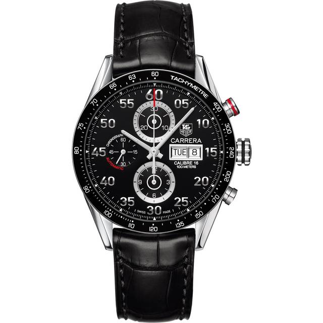 TAG Heuer Watch Carrera Day Date Automatic Chronograph - Title Black