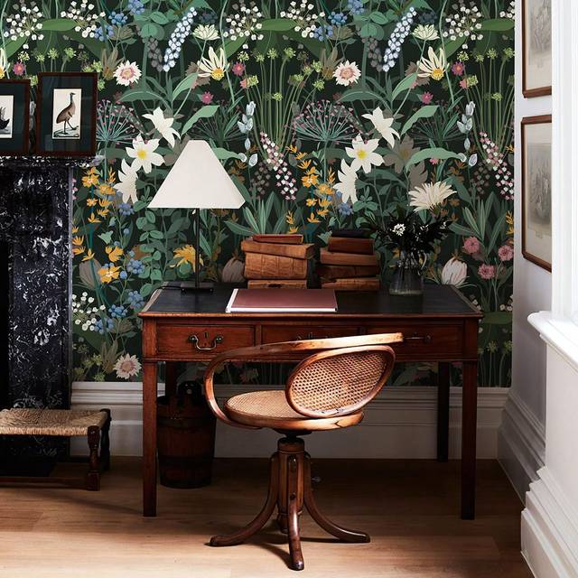 SHEIN 1 PC 17.32*118.11 Inch Green Plant& Flower Design Self-Adhesive Wallpaper,PVC Waterproof Elegant Home Decoration Contact Paper  Peel And Stick Wallpap