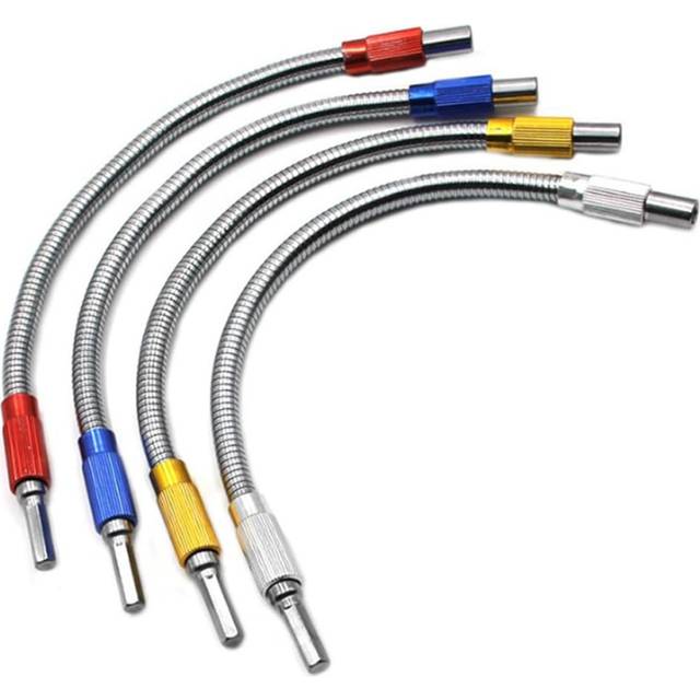 Hexagonal Metal Flex Universal Extension Bit Holder,(4 PCS)
