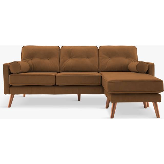 G Plan Vintage The Sixty Five RHF Large 3 Seater Chaise End Leather Sofa