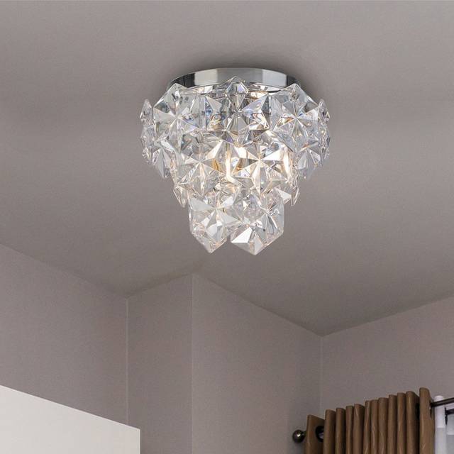 Delavan Acrylic Flush Mount - Polished Chrome (270cm H X 420cm W X 420cm D)