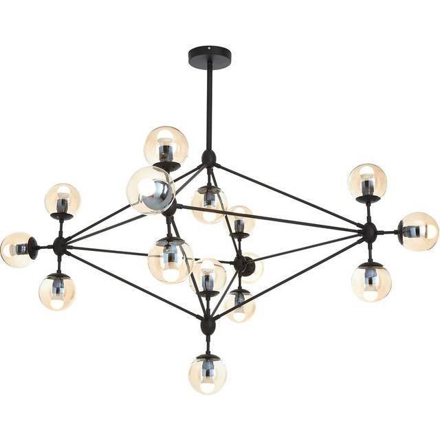 Jaxxon 15-Light Novelty Pendant - Black;Black;Black (80cm H X 148cm W X 148cm D)