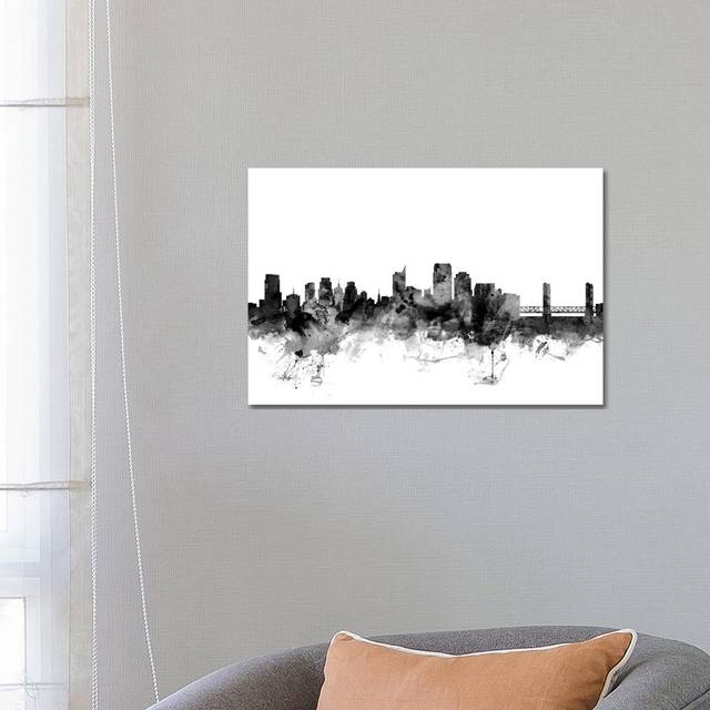 Sacramento, California in Black and White by Michael Tompsett - Wrapped Canvas Art Prints (66.04 cm H x 45.72 cm W x 3.175 cm D)