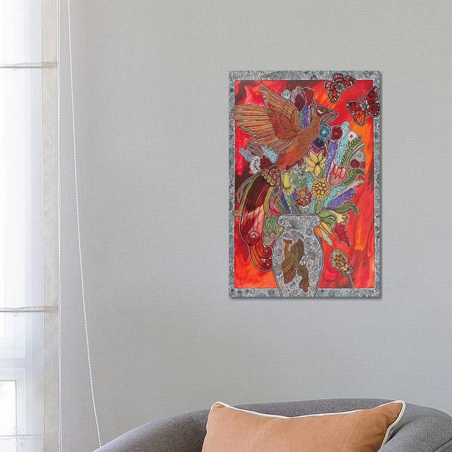 From Feather To Flame, And Birth To Bloom by Lynnette Shelley - Wrapped Canvas Graphic Art (66.04cm H x 45.72cm W x 1.905cm D)