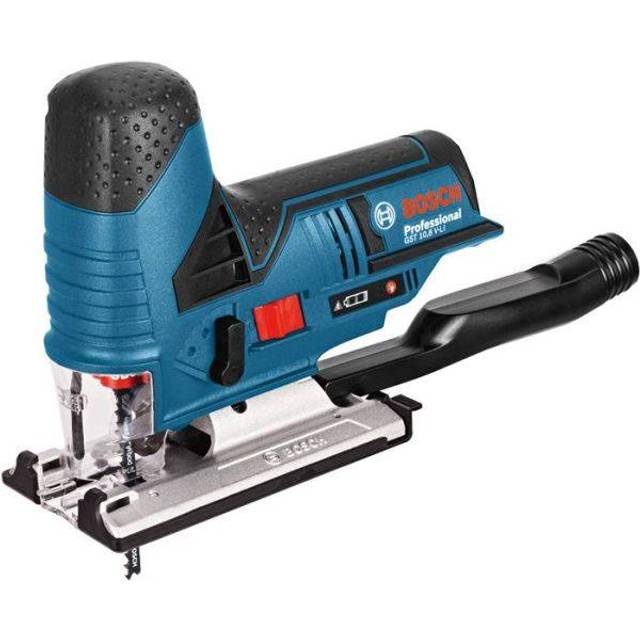 Bosch Professional 12V System sladdlös sticksåg GST 12V-70 (2x sågklingor, glidsko, splitterskydd, sågdjup i trä: 70 mm, utan batterier och laddare, i L-BOXX)