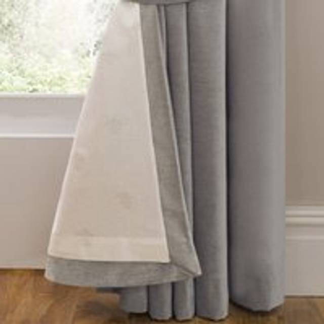 Dorma Lymington Eyelet Curtains - Grey