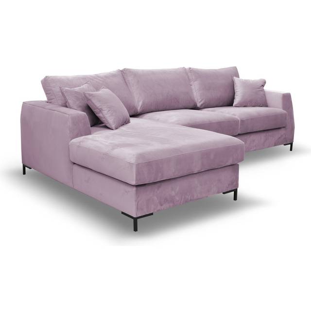 Inwood Upholstered Corner Sofa - Pink 100 % polyester (87cm H X 285cm W X 175cm D)
