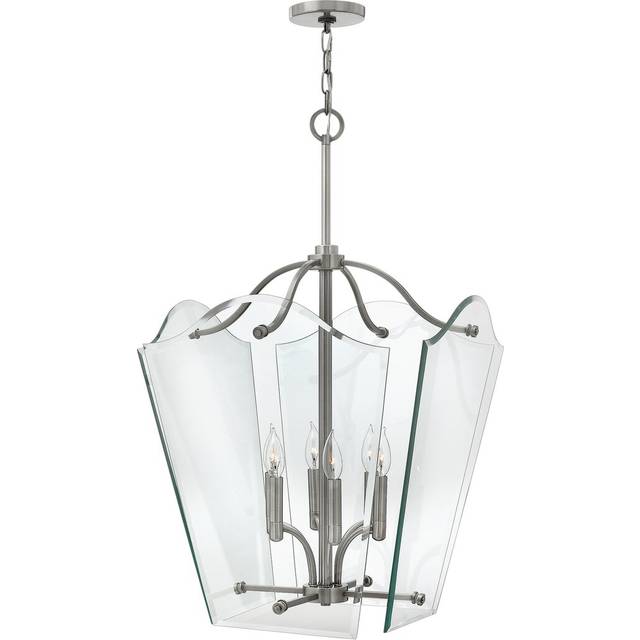 Bartons Bluff 6-Light Lantern Pendant - Polished Antique Nickel (85.1cm H X 50.8cm W X 50.8cm D)