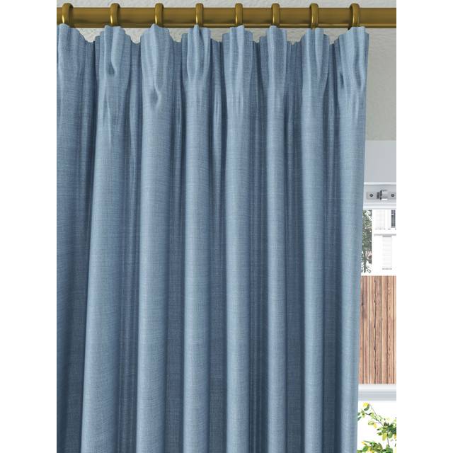 John Lewis Textured Weave Recycled Polyester Pair Blackout/Thermal Lined Pencil Pleat Curtains