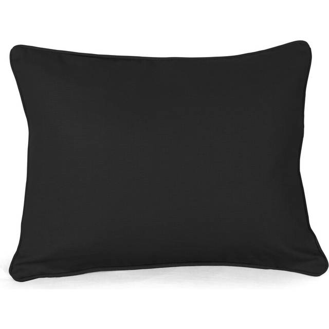 "(Black, 12x18"") Rectangle/Oblong Plain Dyed Soft Decorative Cushion Covers 100% Cotton Cover for Home Decor Decoration Sofa couch Bed & Chair with Pip"