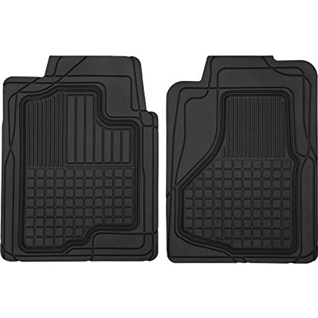 MOTOR TREND 2 Front All Weather Custom Heavy Duty Rubber Floor Mats for Auto Car Truck SUV