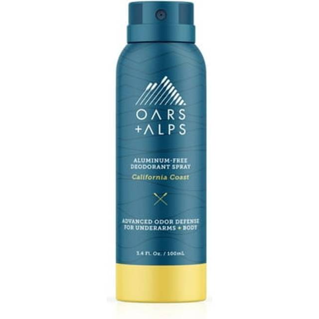 Oars + Alps Spray Deodorant for Men and Women  Aluminum Free Deodorant and Full Body Spray  Travel Size  California Coast