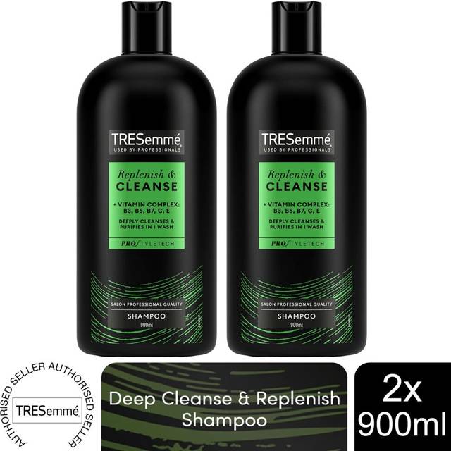 2x TRESemme Cleanse & Replenish Remoisturising Shampoo, 900ml