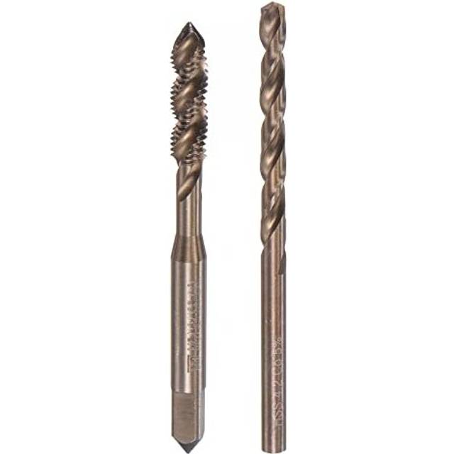 M5 x 0.8 Spiral Flute Tap and 4.2mm Twist Drill Bit Set, Metric M35 Cobalt High Speed Steel Machine Threading Screw Thread Tap Tool for Stainless