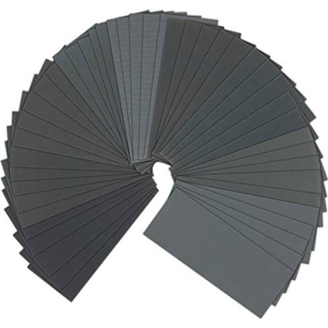 90 Pcs 400 to 3000 Grit Wet Dry Sandpaper Assortment 9x3.6 Inch for Automotive Sanding - Furniture Finishing - Wood Turing Finishing and More by VERON
