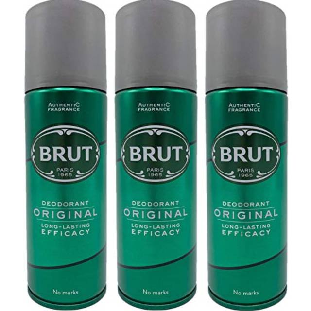 Brut 3 X Original Deodorant Body Spray 200Ml For Men Faberge
