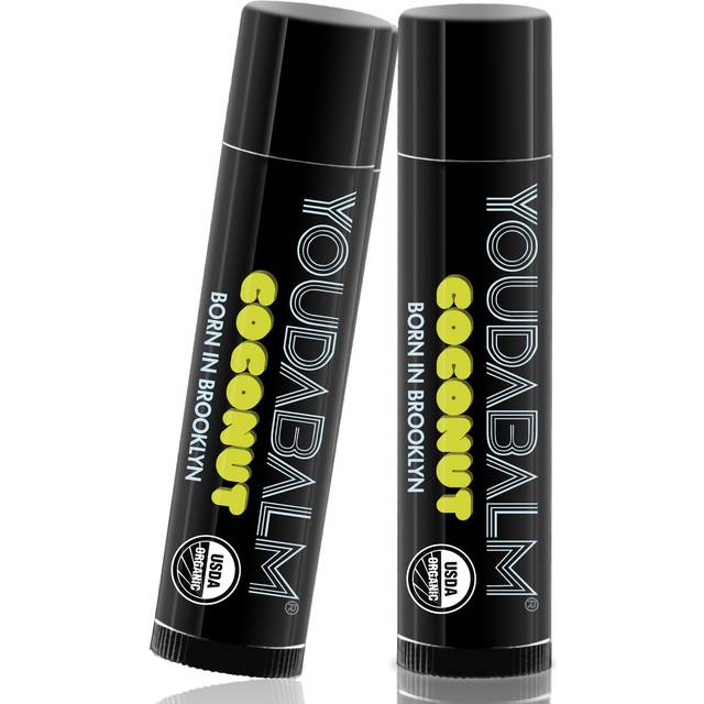 Organic Lip Balm Coconut Flavor  100 Natural Lip Moisturizer USDA Certified  Lip Balm for Dry Cracked Lips 2 Pack