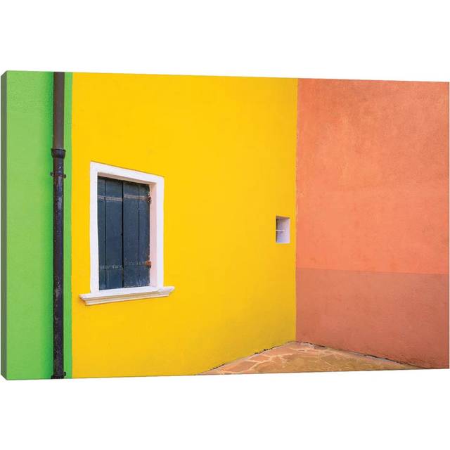 Italy, Burano. Colourful House Walls by Jaynes Gallery - Wrapped Canvas Photograph (20.32cm H x 30.48cm W x 1.905cm D)