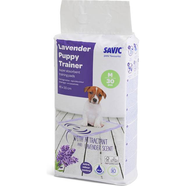 Savic Puppy Trainer Pads med lavendeldoft - Medium: L 45 x B 30 cm, 30 st