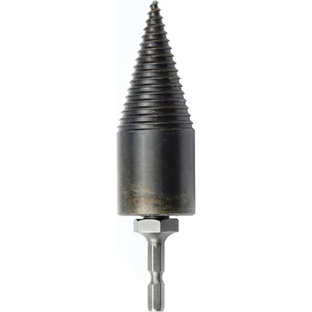 (Hex Shank, 32mm) 1Pc 32/42mm HSS Round/Square/Hexagonal Shank Firewood Drill Bit Splitter Wood Split Cone Drill Bit For Tree Cutting
