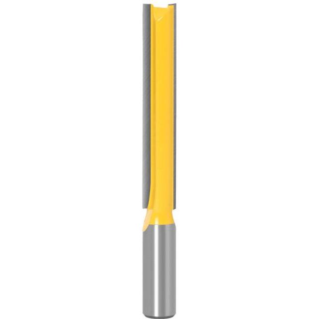 "(Yellow 12.7x12.7x50.8mm) 1/2 Inch Shank Extra Long Straight Router Bit 3"" Blade 1/2"" Cutting Flush Trimming Milling Cutter for Wood Woodworking Tools"