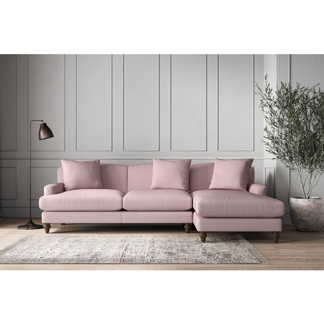 nkuku Deni Right Hand Chaise Sofa | Make To Order | Large | Recycled Cotton Lavender