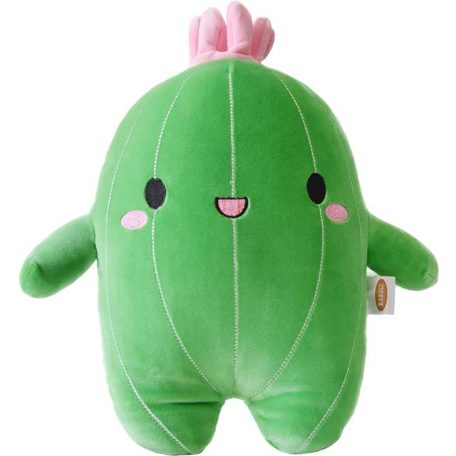 BABOLI Cuddly Cactus Stuffed Plant Animal with Smile Face and Pink Antenna Honey Cacti Plush Soft Toy Pretty Sweet Mascot Gifts for Kids Girls and Boy