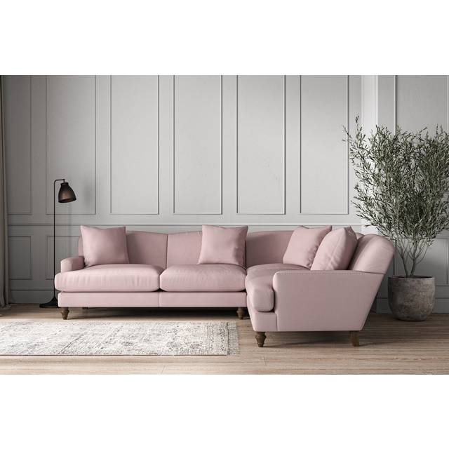nkuku Deni Right Hand Corner Sofa | Make To Order | Super Grand | Recycled Cotton Lavender