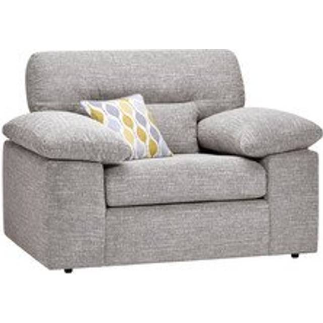 Silver Fabric Sofas - Armchair - Morgan Sectional Sofas Range - Oak Furnitureland