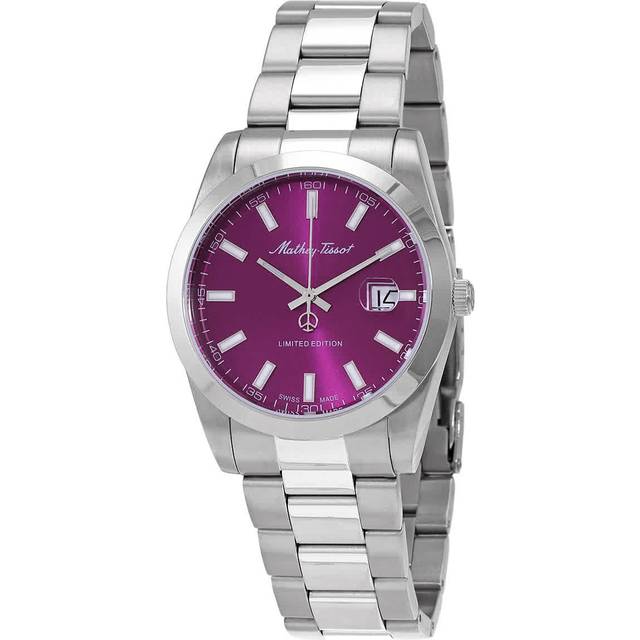 Mathey-Tissot Mathy Sunray Limited Edition Stainless Steel Purple Dial Quartz H451PU Men's Watch purple