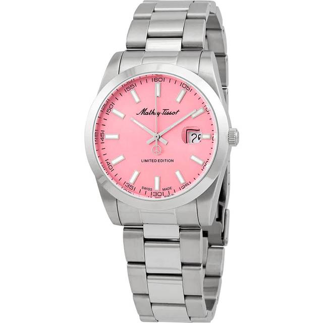 Mathey-Tissot Mathy Sunray Limited Edition Stainless Steel Pink Dial Quartz H451PK Men's Watch rosa