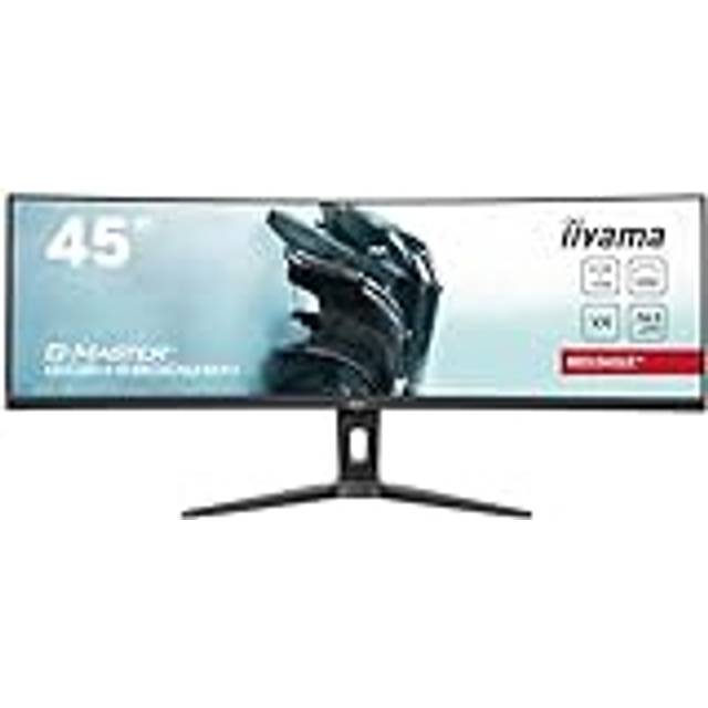 iiyama G-MASTER Red Eagle 45 Inch Dual QHD Curved Gaming Monitor, VA, 165Hz, 0.8ms, HDMI, DisplayPort, USB-C, 130mm Heiht Adjustable, Tilt, VESA