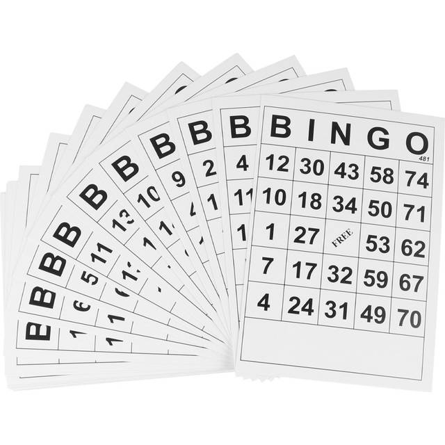 60Pcs Bingo Game Bingo Cards Easy Read for Fun Intellectual Development Plaything For Adults & Children Bingo Game Cards White