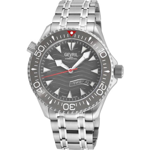 Gevril Mens Hudson Yards Swiss Automatic Grey Watch - Silver - One Size
