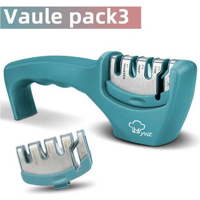 (a-Green Set Regular) Knife Sharpener 4 Stages In 1 Professional Whetstone Kitchen Sharpening Stone Diamond Fine Scissors Grinder Chef Honing Tool