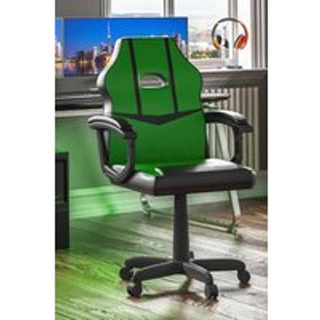 Vida Designs Comet Racing Office Gaming Adjustable UKFR Fabric Chair - Green - One Size