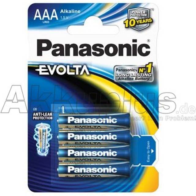 Batterie Panasonic Evolta LR03 Micro AAA 4er Blister 1,5V Size S
