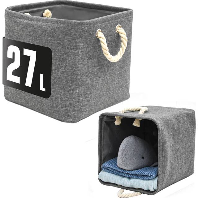 Dunedesign - 2 Cube Storage Boxes 30x30x30 Compatible with ikea Kallax Foldable Storage Cubes
