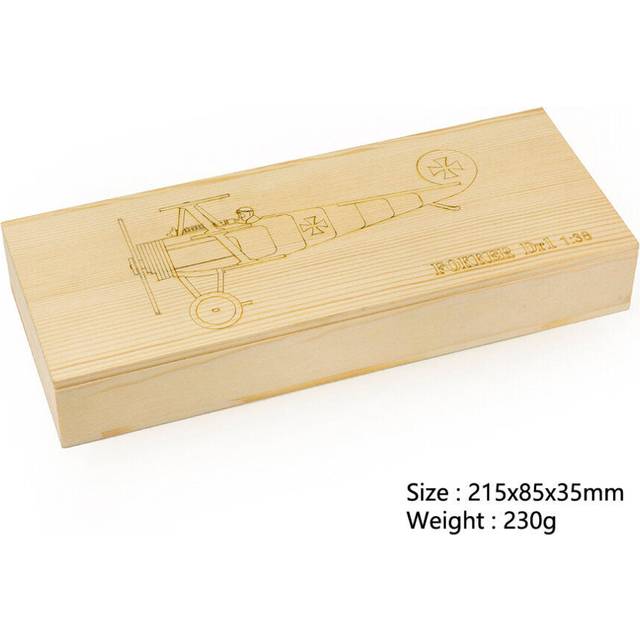 (Wooden Box Packaging) Dancing Wings Hobby VC05 1:38 Mini Fokker-Dr1 Static Model DIY Wooden Toys Puzzle Airplane