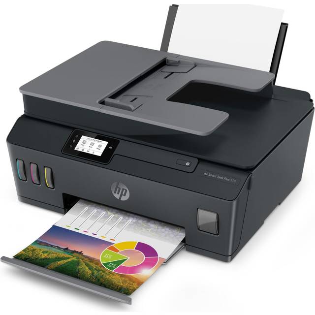 HP Smart Tank Plus 570 multifunktionsskrivare (skrivare, skanner, kopiator, WLAN, AirPrint, 3-i-1, inklusive bläck i upp till 3 års utskrift)
