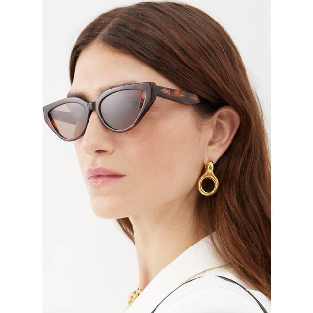 Fendi Woman Sunglass Fendiway -  Frame color: Tortoise, Lens color: Brown